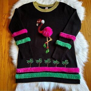 Holiday Time Stork Christmas Sweater Size Large